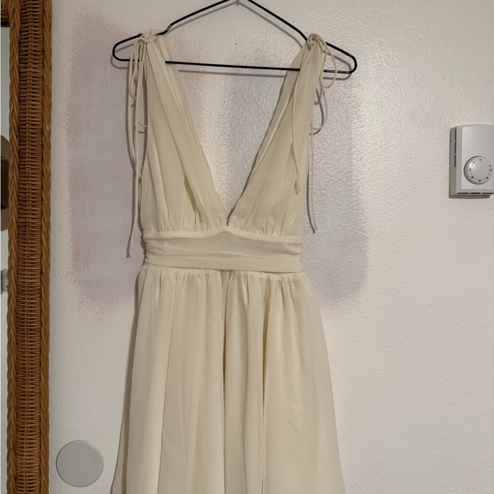 Lucy in the Sky Light Cream Mini Dress